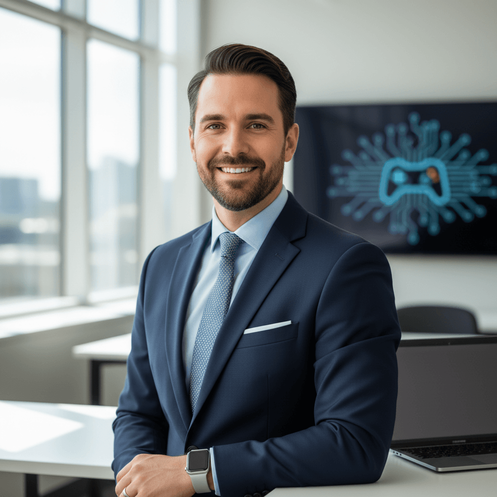 Portrait of a male talent acquisition specialist in his mid 30s