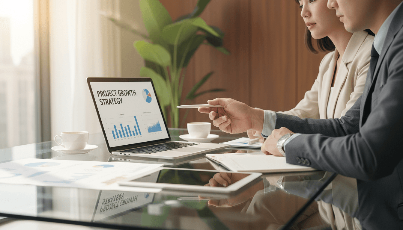 Professional business meeting in a modern office